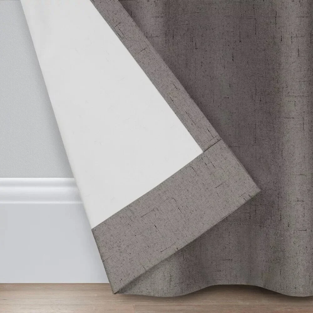 Eclipse Windsor Blackout Smoke Gray Grommet Hang Curtain Panel 42